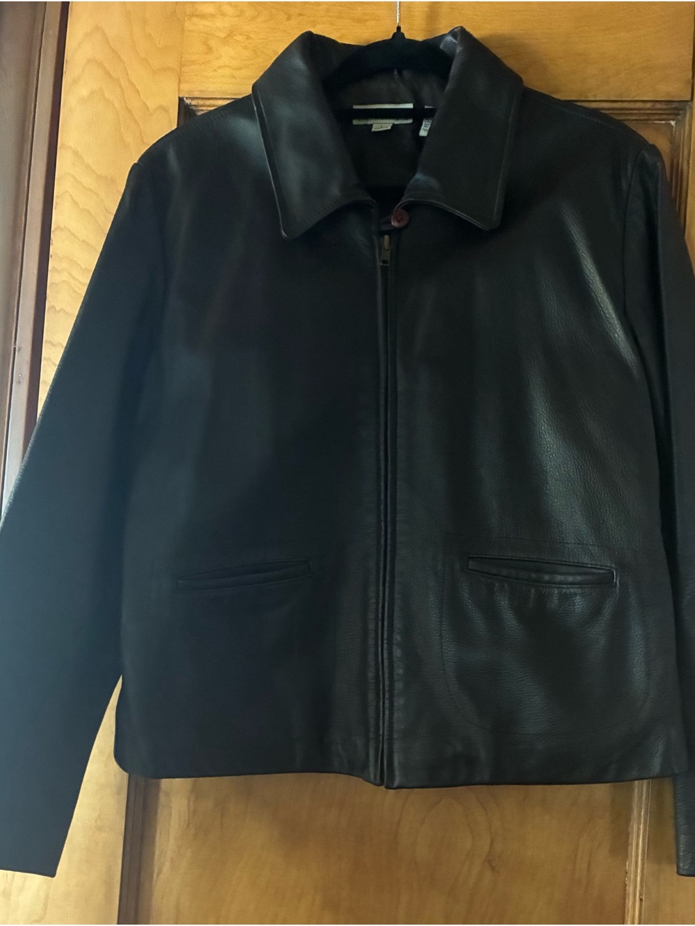 Ann Taylor Petite Brown Leather Jacket